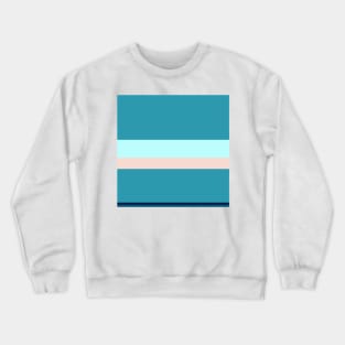 A great amalgam of Oxford Blue, Blue Sapphire, Sea, Pale Cyan and Pale Pink stripes. Crewneck Sweatshirt